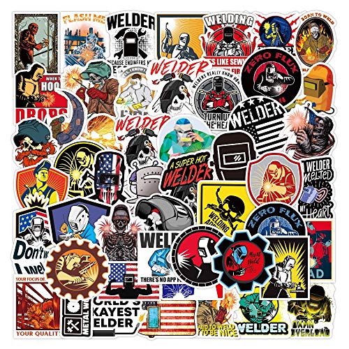 TUHAO Pegatinas de soldador de dibujos animados graffiti soldador de moda equipaje skate impermeable pegatinas coche styling calcomanías 50 unids Cover