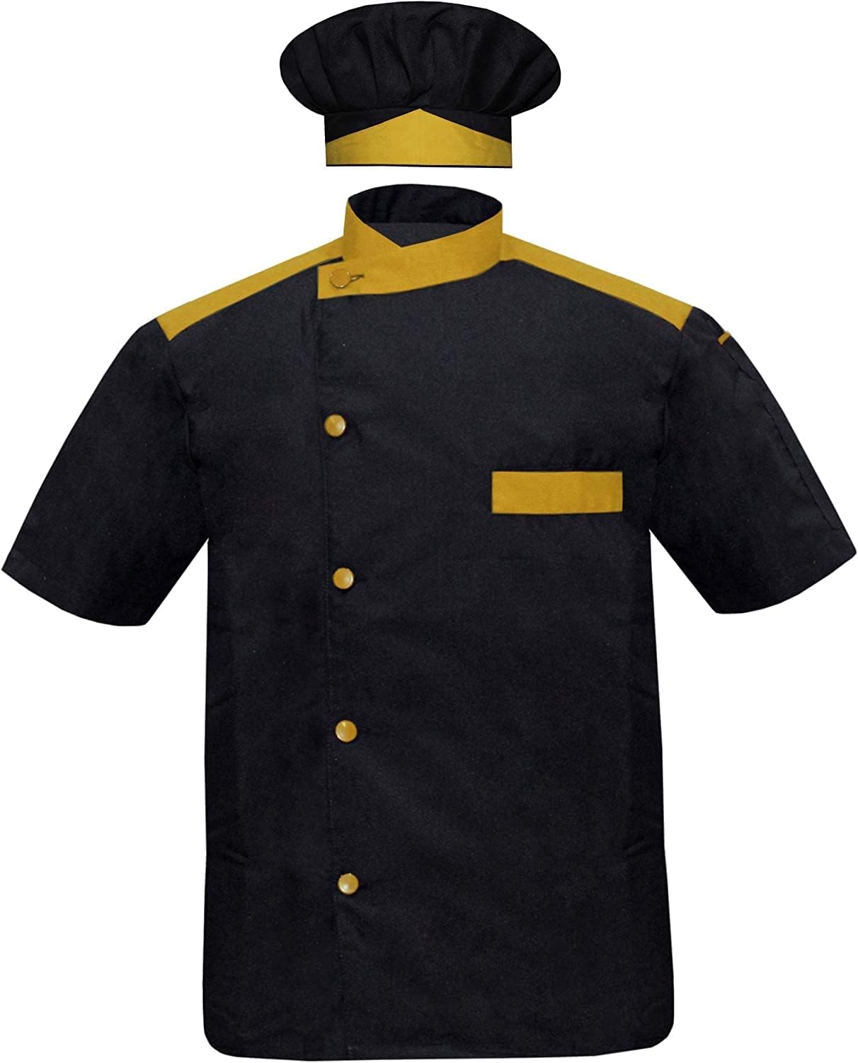 Origination Men Chef Jacket Half Sleeves Chef Uniform in 10 Colours Chef Coat with Cap (SpL-57) Chef Shirt.