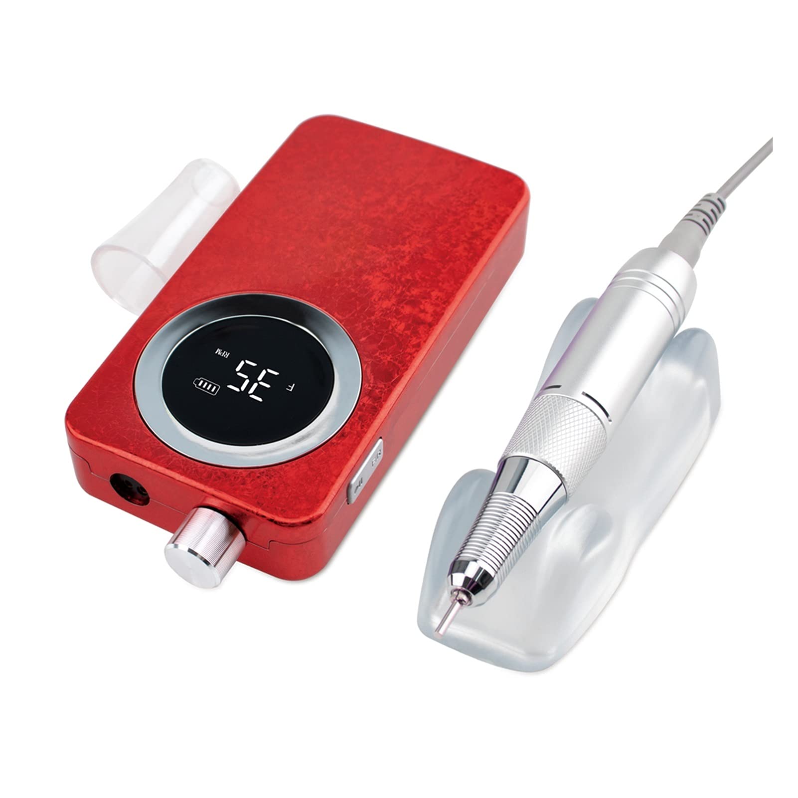 Wiertarka do paznokci Cordless Elektryczny wiertarka do paznokci 35000RPM Zestaw wiertła profesjonalnych narzędzi kosmetycznych bezprzewodowych bitów wiertniczych(Purple)