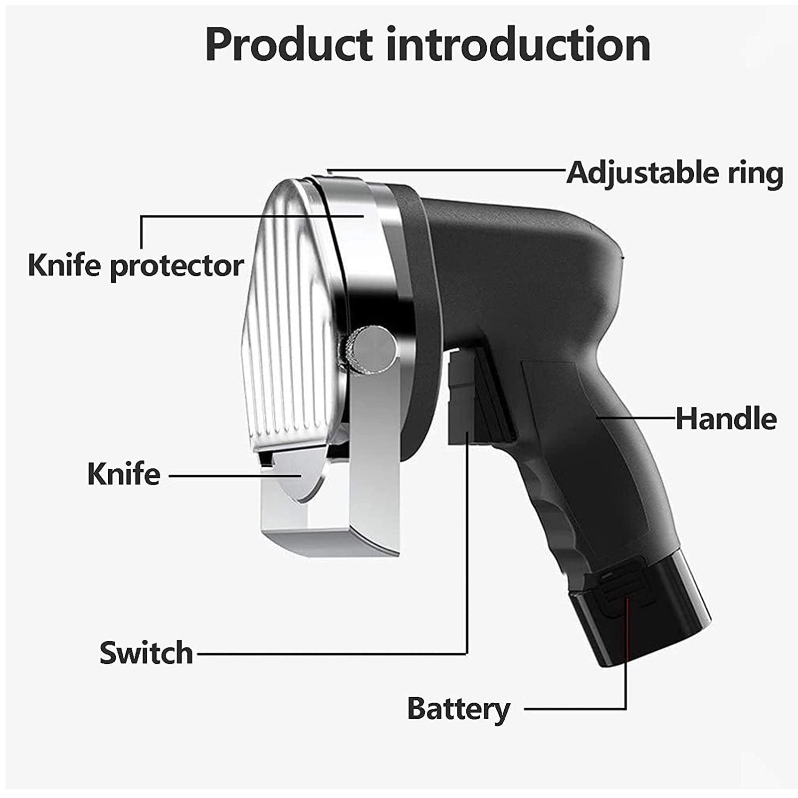 Professional Wireless Electric Shawarma Doner Kebab Knife, Electric Kebab Meat Slicer, 80w Electric Knife for Cutting Turkish Kebab Lamb Turkey,A-Cordless