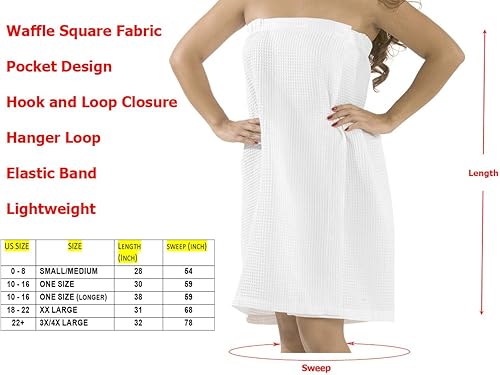 Miniatura 2 de BY LORA Toalla de baño ligera para mujer, toalla de spa para mujer, cierre ajustable y lazo para colgar añadido, lavanda