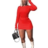 LuFeng Women's Sexy Fashion Reflective Striped long Sleeve 2 Piece Outfits Crop Top and Mini Bodycon Skirt Set