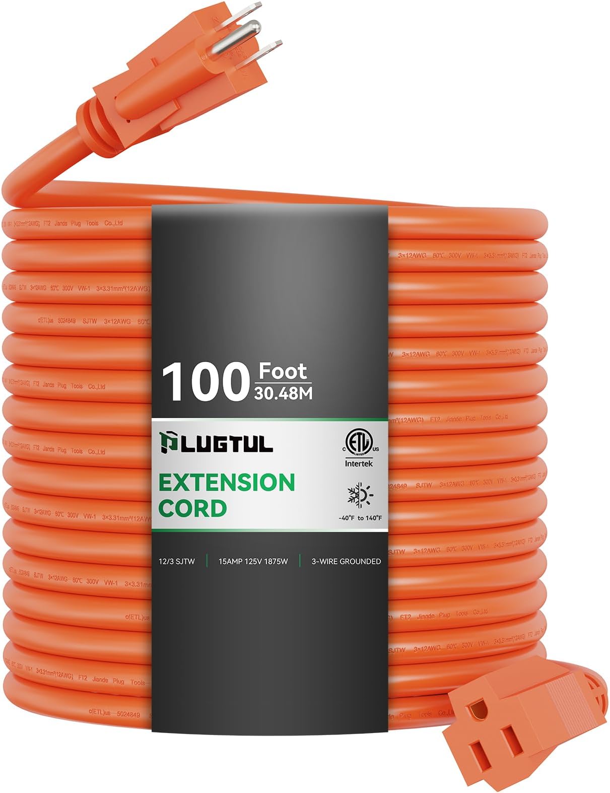 Amazon.com: HUANCHAIN 12/3 Gauge Heavy Duty Outdoor Extension Cord 100 ...