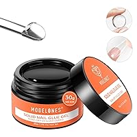 Vista 42 de Modelones Puntas de uñas postizas en forma de almendra medias 510 piezas, uñas acrílicas transparentes a presión con forma previa de cobertura