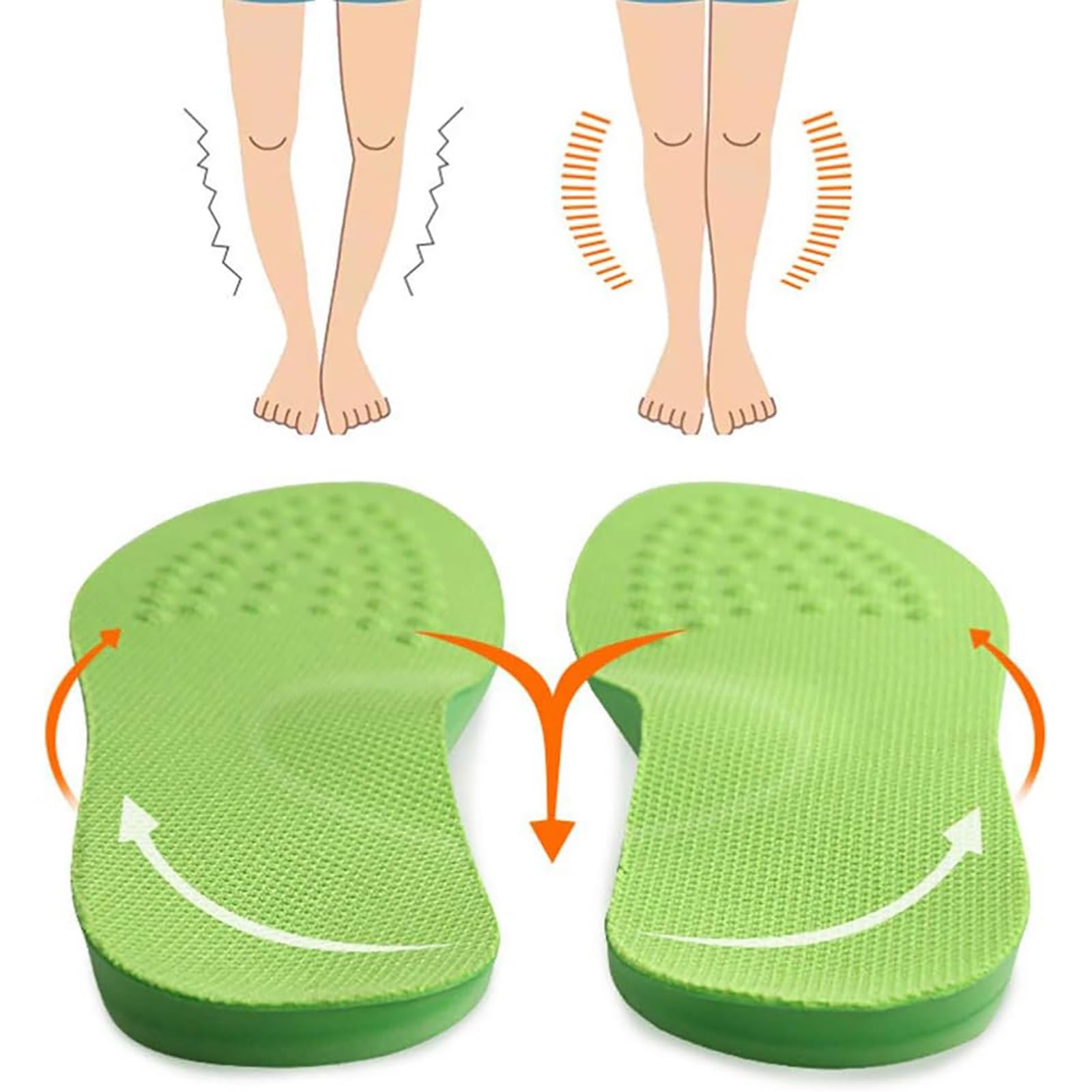 Plantillas ortopédicas para piernas O/X para mujeres y hombres, inserciones ortopédicas para zapatos correctores de supinación y pronación, para alineación de pies, inserciones de cuña para el talón c