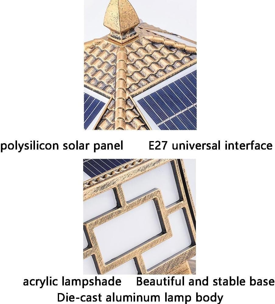 Solar Pillar Light Outdoor Floor Lamp Oświetlenie krajobrazu Wodoodporny taras Ogród Oświetlenie dekoracyjne(30CM)