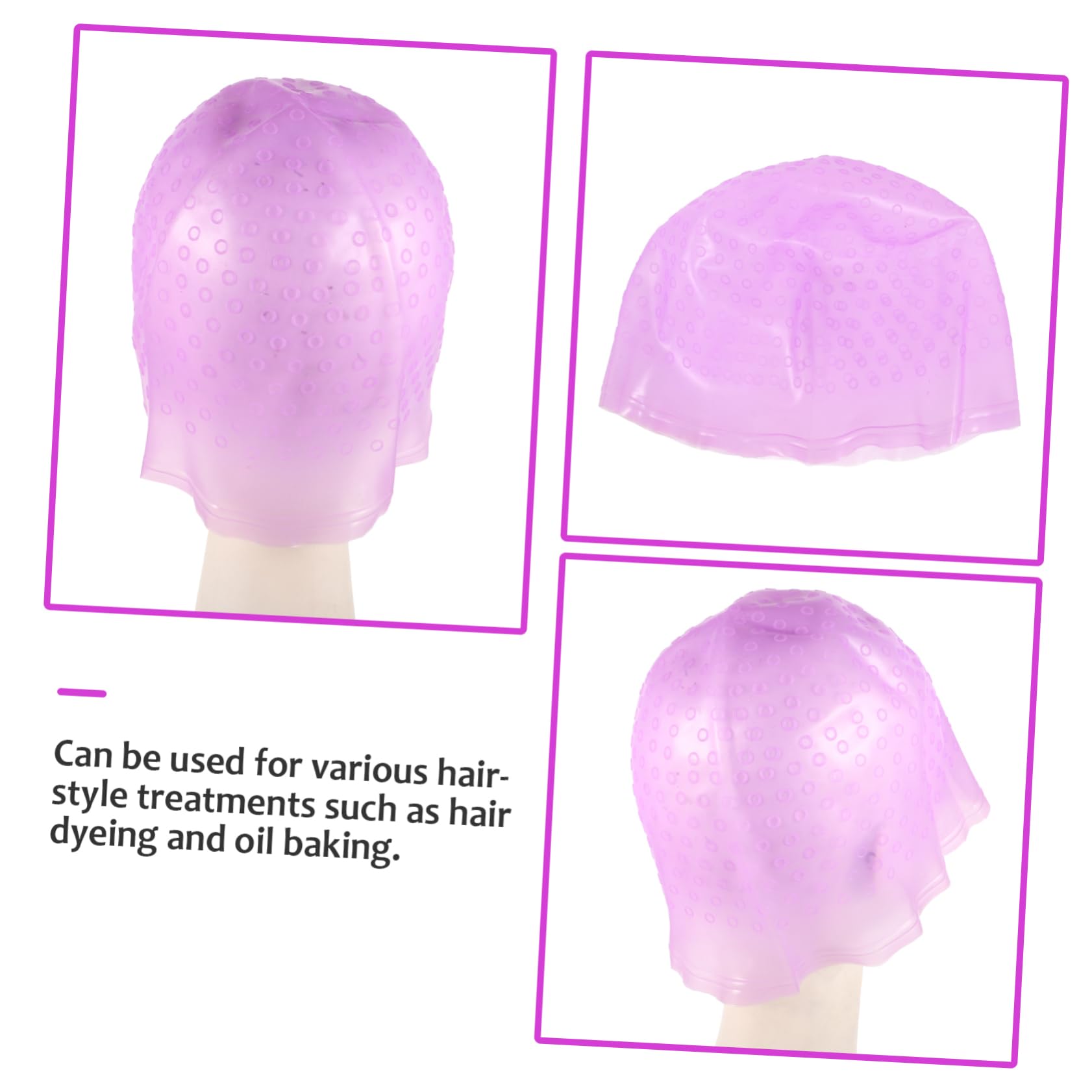 FRCOLOR Comfortable Hair Dyeing Hat Salon Silicone Cap for Easy Hair Coloring