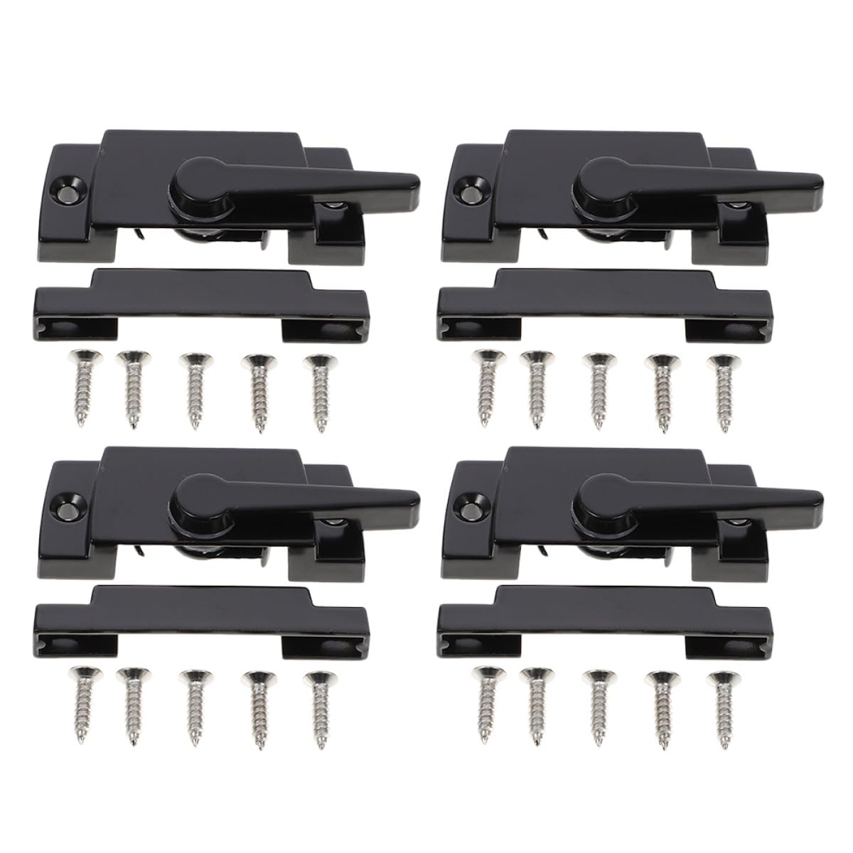 Verrou de fenêtre coulissante Vaguelly lot de 4 butées en zinc anti-intrusion blanche