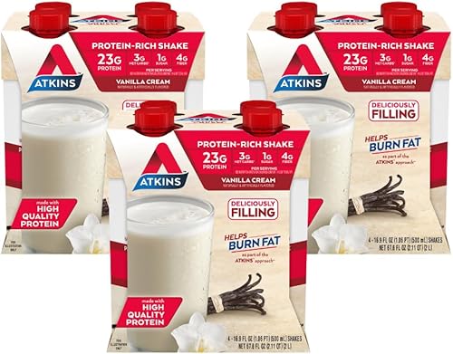 Batido Atkins rico en proteínas, tamaño de comida