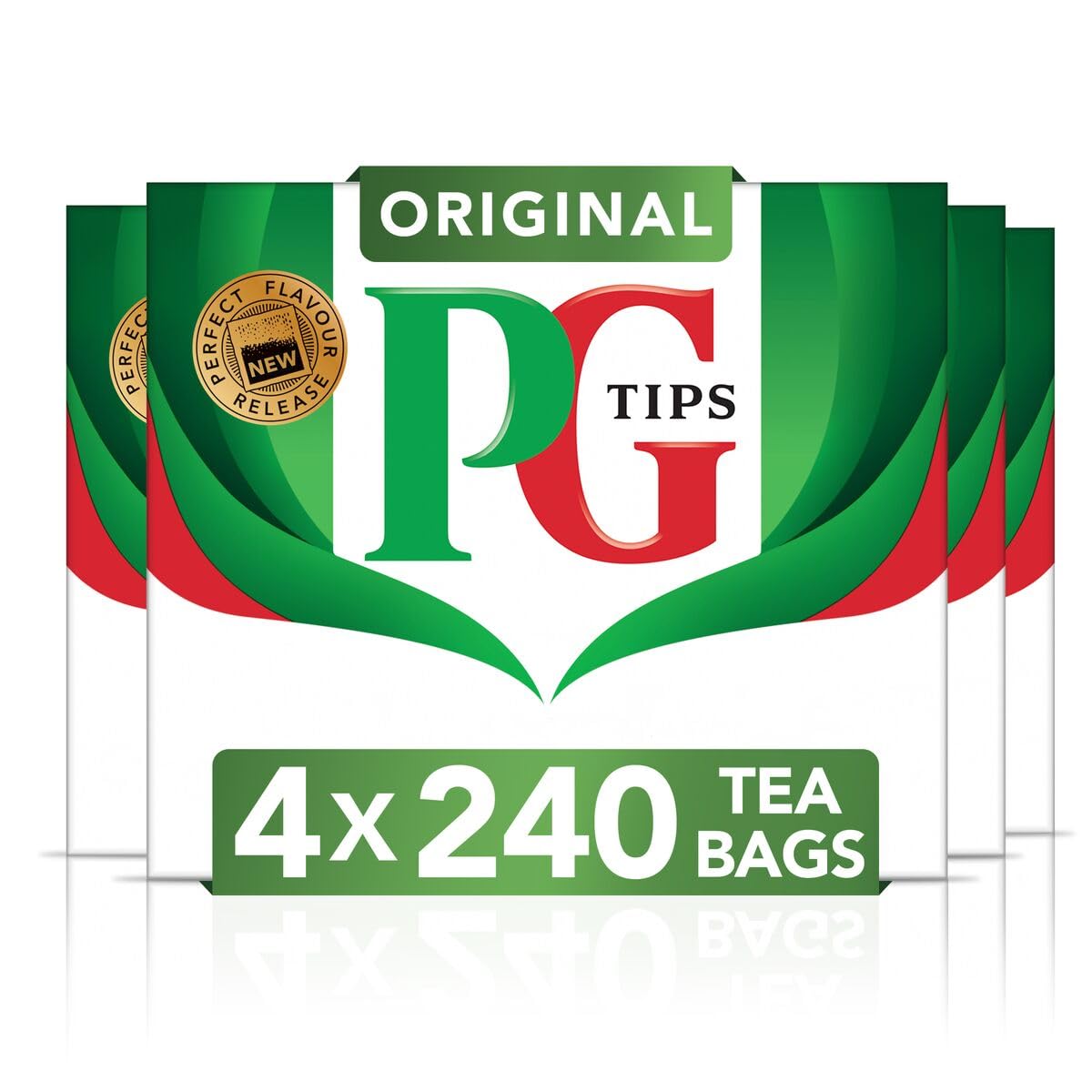 PG Tips Original | Black Tea Bags Bulk | Refreshing, Flavourful & Full-Bodied Black Tea | Perfect Flavour Release | 4 x 240 Tea Bags | 960 Plant Based Biodegradable Teabags