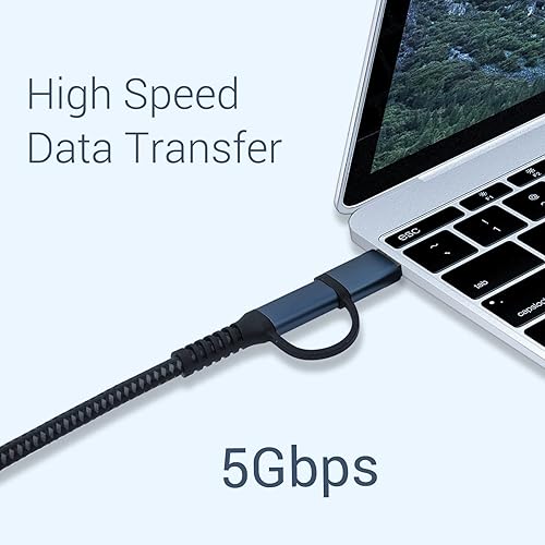 Miniatura 2 de SUMPK Cable de enlace VR de 20 pies compatible con Oculus Quest 2 USB 32 tipo C a C de 5 Gbps de transferencia de datos de alta velocidad y cable de