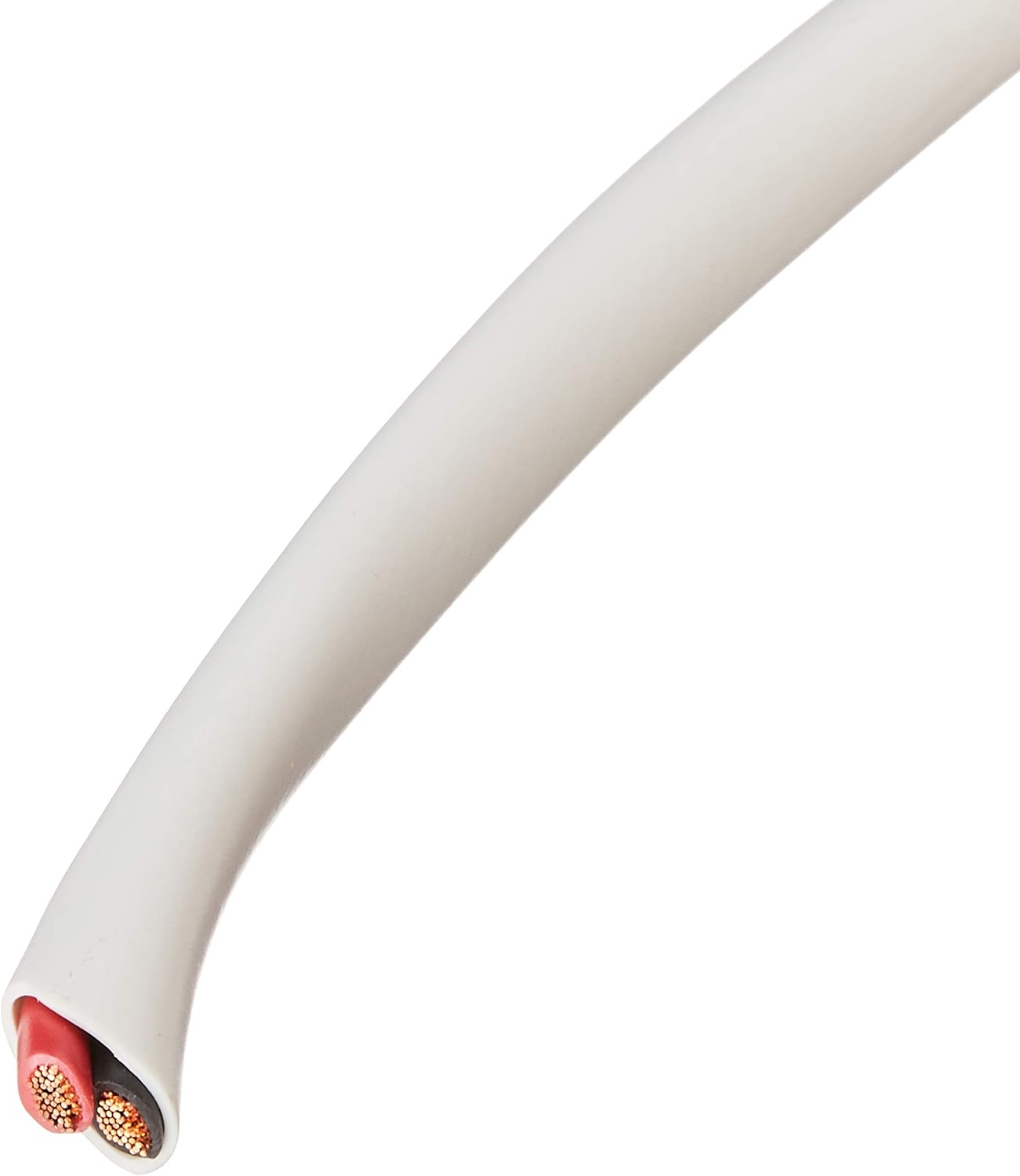 Monoprice 2 Conductor Speaker Wire - CL2 Rated, 99.9% Oxygen-Free Pure Bare Copper, 12AWG, 50 Feet, White - Access Series