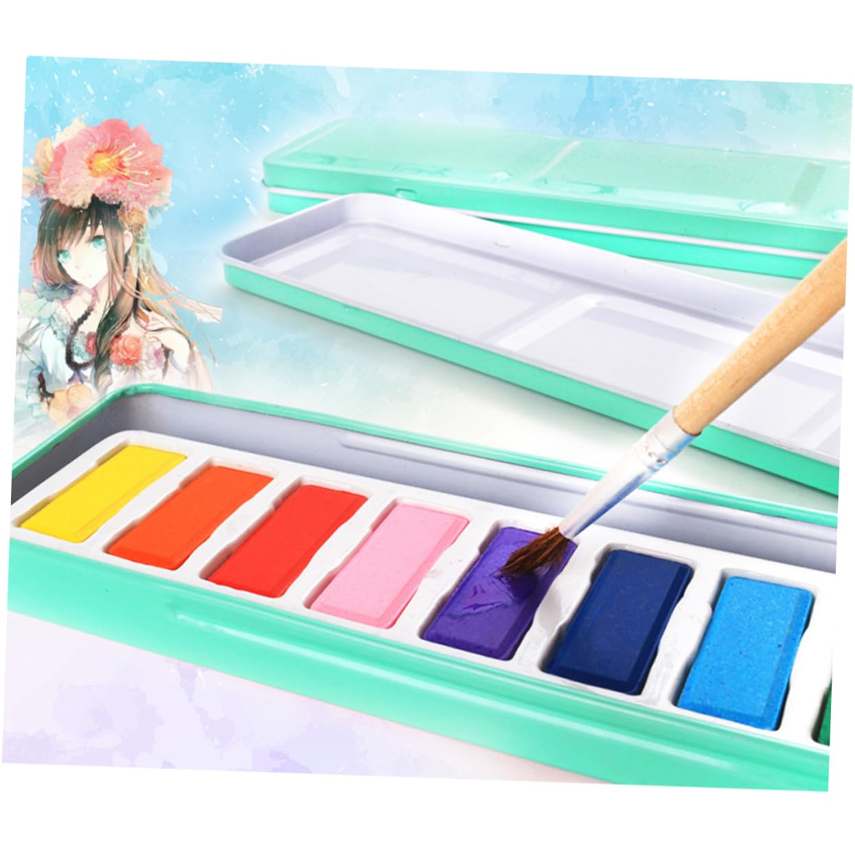 Housoutil Juego de 3 Pinturas de Acuarela Sólidas de 12 Colores
