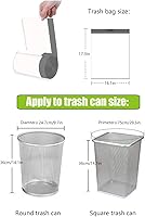 Vista 6 de Besli Bolsa de basura pequeña con cordón de 2 galones, 100 unidades (blanco, 2 galones)