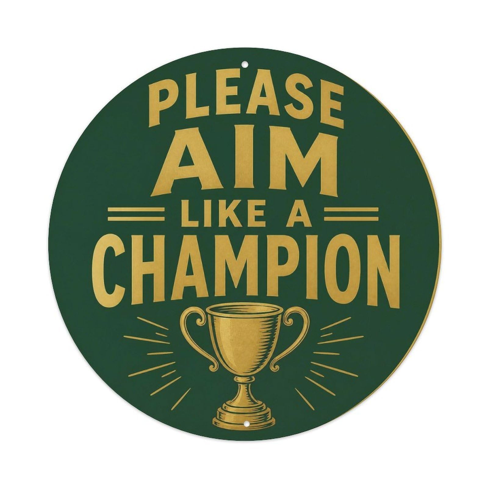 Olyhtr 8X8inch Classic Style Aim Like Champion British Traditional Typography Witty Metal Tin Sign