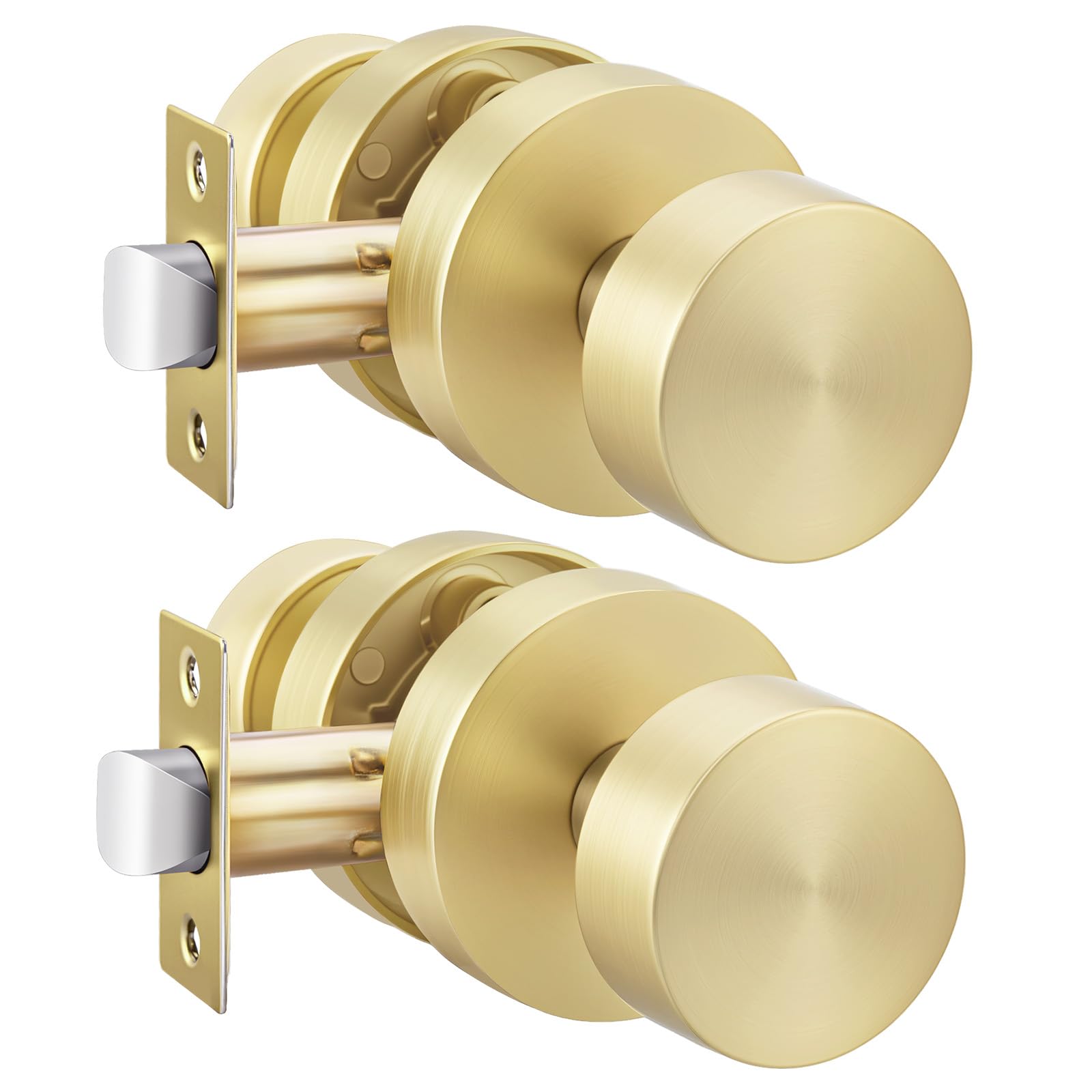 Haidms Brushed Gold Door Knobs - 6 Pack -17