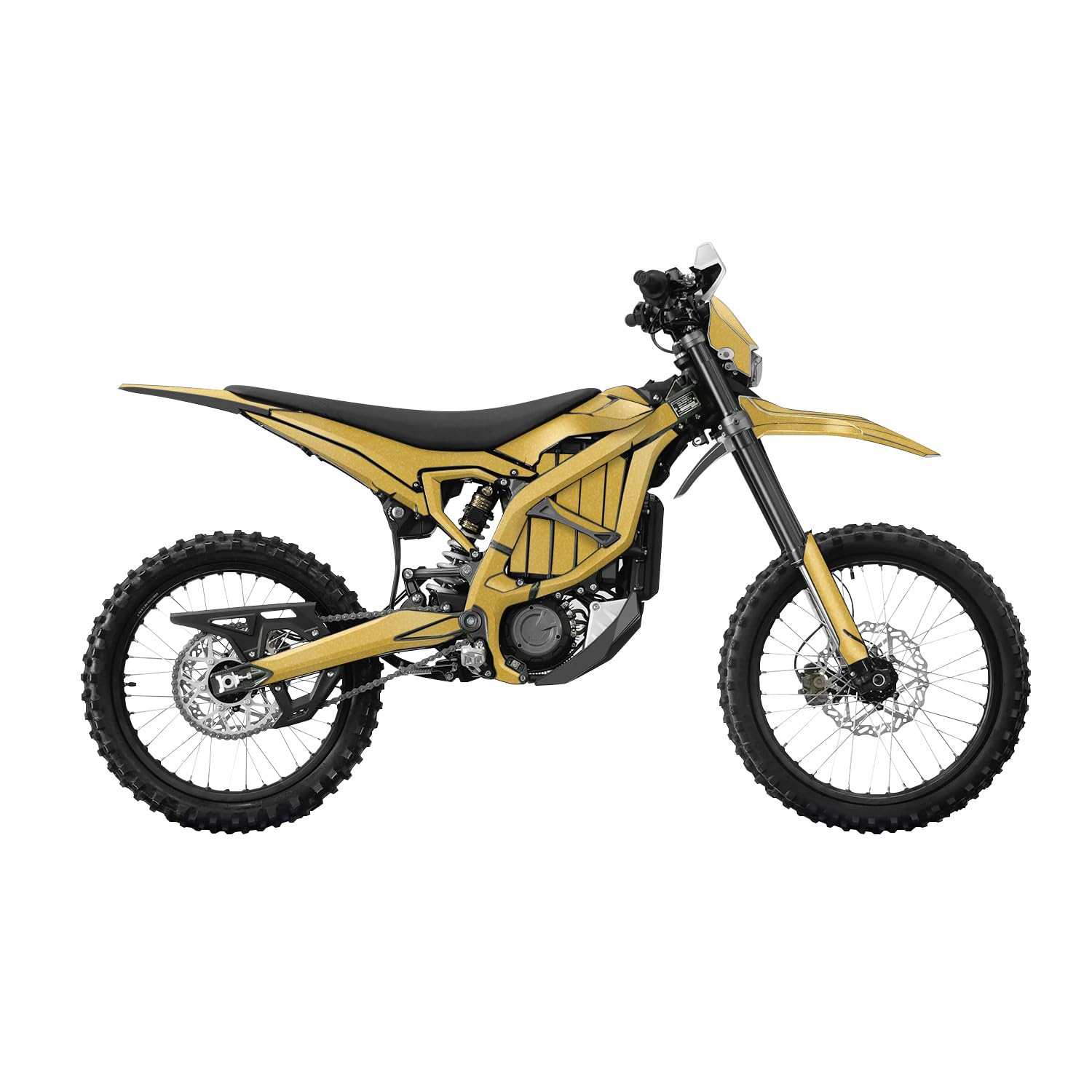 Glossy Glitter Surron Ultra Bee Graphics Kit Wrap - Solid Marigold - Sur-Ron Skin - Premium 3M Vinyl Protective Wrap Decal Cover - Easy to Apply | Crafted in The USA by MightySkins