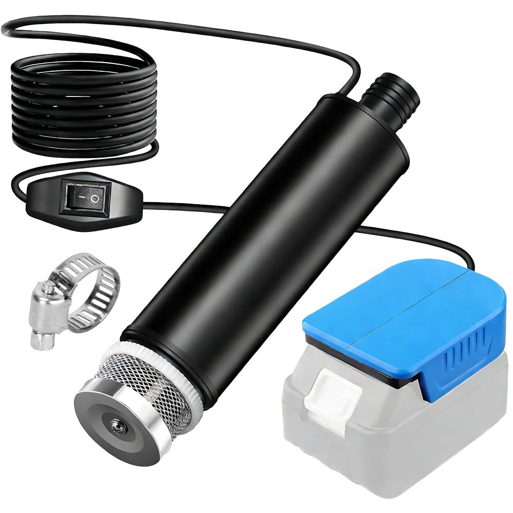 Pompe a Eau Sans Fil pour Batterie Makita 18V, 100W 20V Portable Pompe a Eau Batterie, 635 GPH pour Douche de Jardin, Flaque, Camping, Camping-Car, Cale, Aquarium