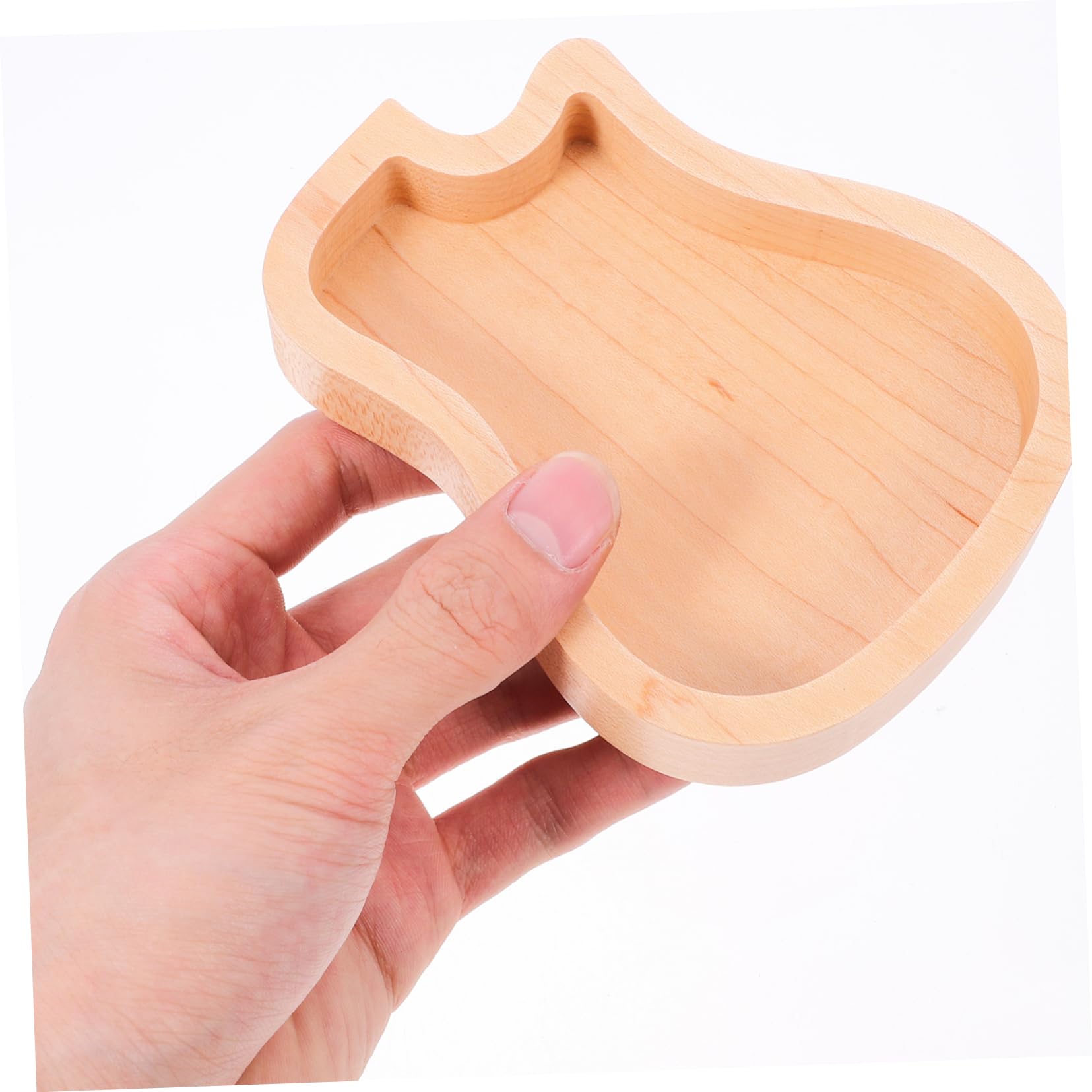 ibasenice 3stücke Gitarrenförmige Plektrum Aufbewahrungsbox Aus Ahornholz Praktischer Plektrumhalter Für Standard Und Jazz-Picks Für Gitarrenspieler Hellbraun