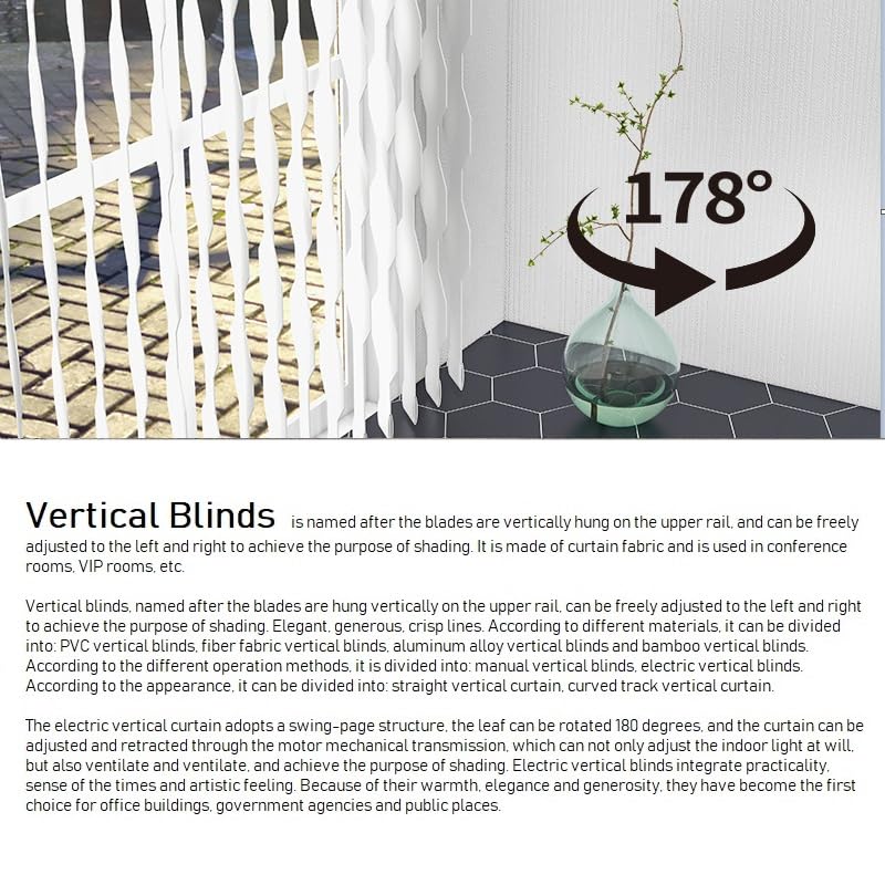 Electric Vertical Shades and Blinds,Modern Style Vertical Curtain,Light Filtering S-T-Slat 250208-HZML-EM