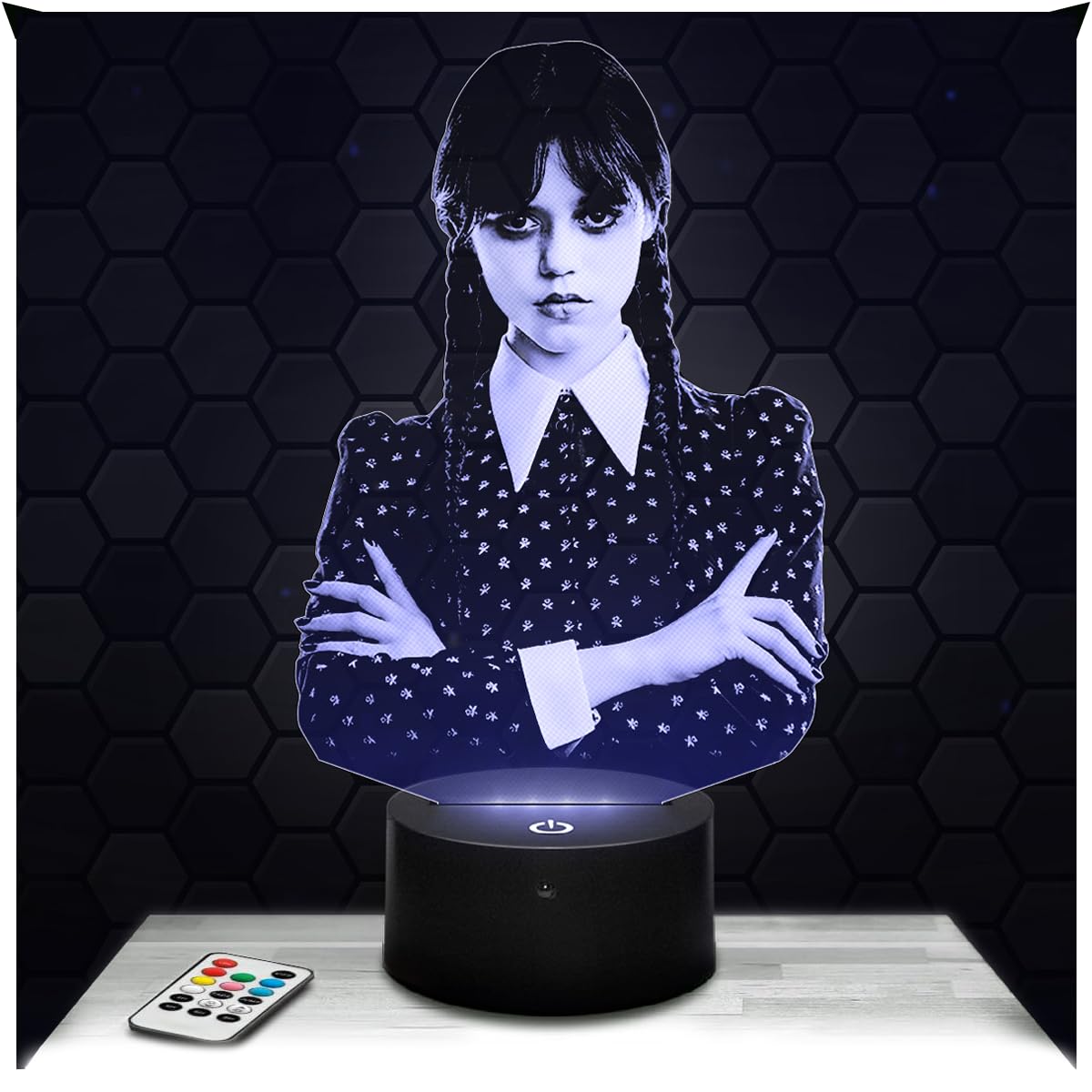 Lampephoto.fr - Wed nesday Addams 3D Lamp Decoration Series, Gift Idea for Men and Women, Wed nesday Addams Object, Night Light, Bedroom Decoration, Original Christmas, Gift idea for Men and Women TOP