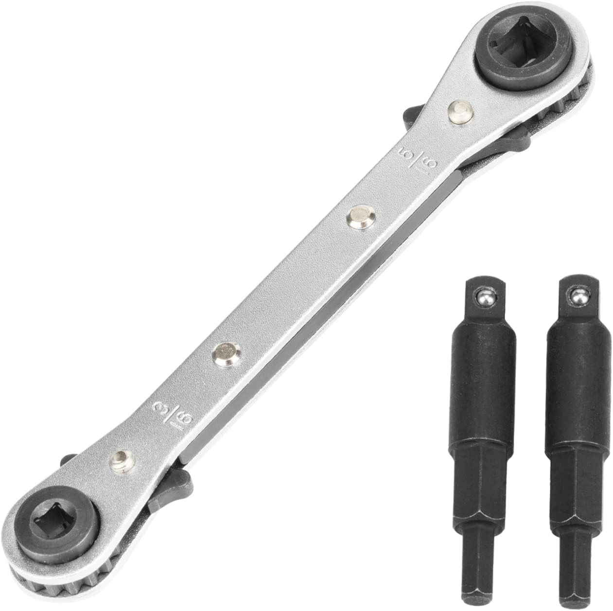 Timsec HVAC Service Wrench, Refrigeration Wrench With 2 Pcs HVAC