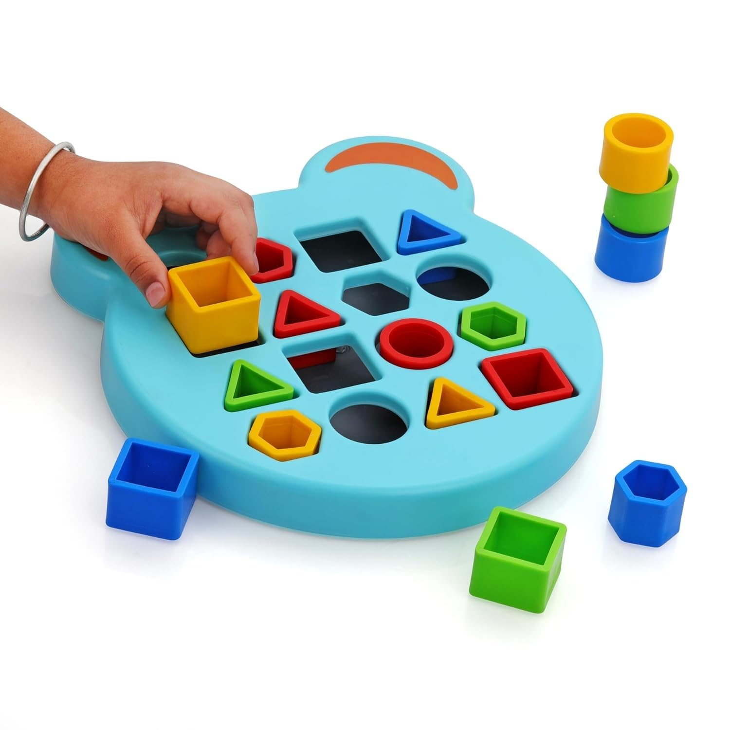 POTLID Shape Matching Game for Kids | Color & Geometric Shape Puzzle Board | Montessori Sensory Educational Toy | Quick Matching Learning Game for Ages 1–8 1