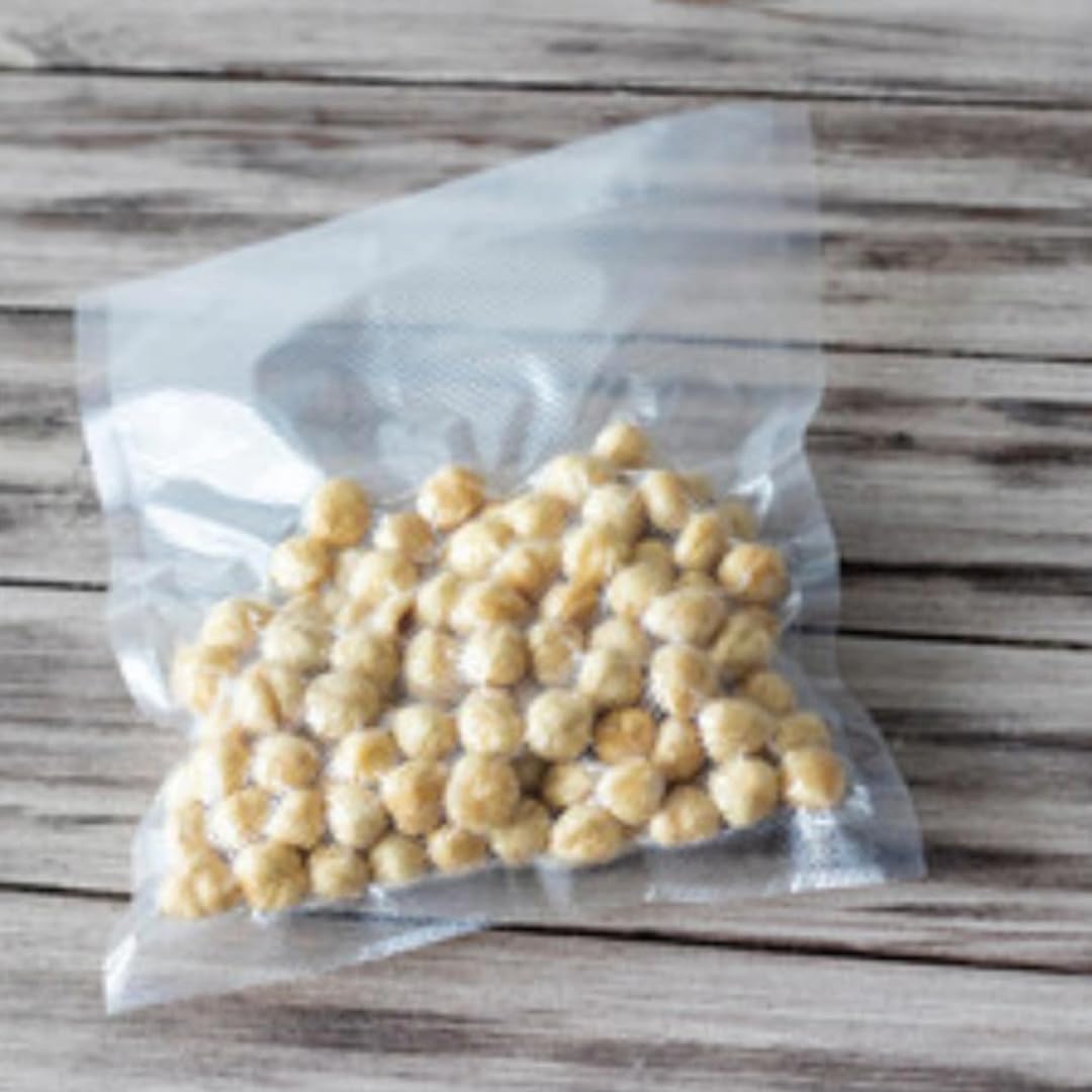 Bolsas para envasar al vacío alimentos termosellables compostables opacas gofradas 20 x 24 cm 100 unidades