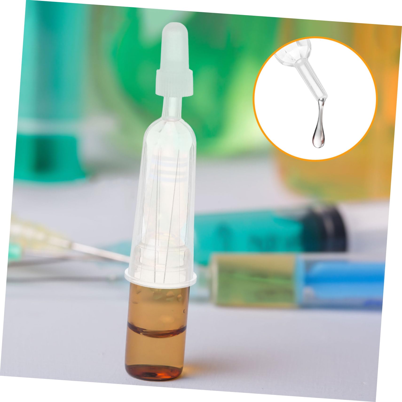 SOLUSTRE 6 Pezzi Tappi per Ampolle da 2ml in Tpe Resistenti per Apertura Fiale in Ambienti Medici e Laboratori Prevenendo Sporco alle Mani