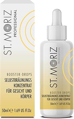 St Moriz Professional Tan Boosting Face Drops, añadir al cuidado de la piel para bronceado individual, claro hasta oscuro, 50 ml