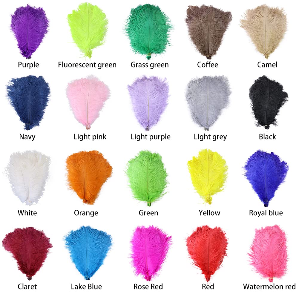 10 Piume Di Struzzo Naturali Rosse, 25-30 Cm - Per Decorazioni Fai Da Te, Acchiappasogni, Costumi E Feste - Foto 5