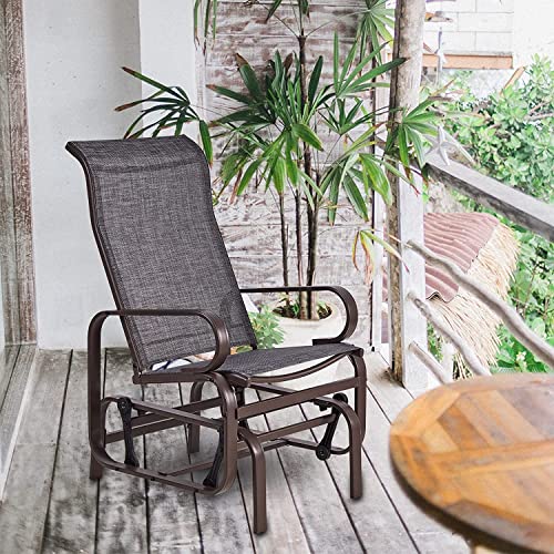 Schaukelstuhl, Einzel-schaukelstuhl Gartenschaukelstuhl Metallgestell wasserfester Schaukelstuhl Gartenbank, Garten-Balkon-Terrassen-Schaukelstuhl, Schaukelstuhl belastbar bis 120 kg Cover