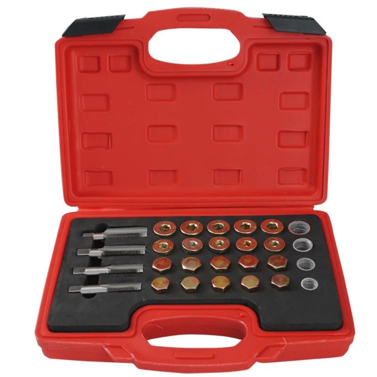 Kit di riparazione per auto Kit di riparazione filettature coppa olio, set di utensili for lo scarico del carter del cambio, 64 pezzi Utensile for lo scarico M13 M15 M17 M20 Facile da trasportare