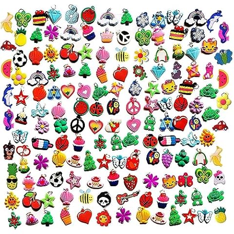 Flydem Rubber Loom Band Silicone Charm, Bracelet Charms,Loom Rubber Bands Charms,Bracelet Pendant,(105pcs) Cover