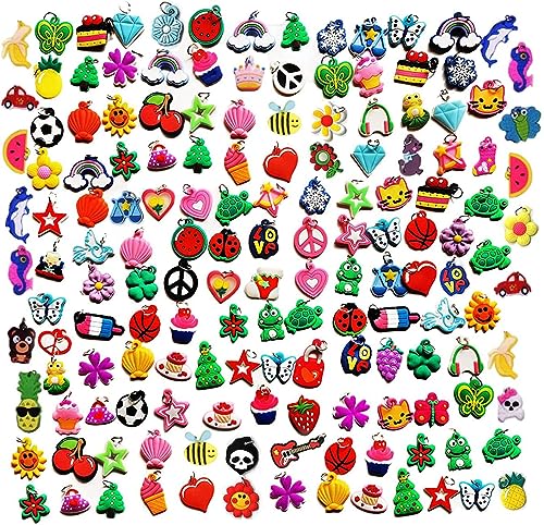 NYKKOLA Rubber Loom Band Charm Silicone Bracelet Charms Loom Rubber Bands Charms Bracelet Pendant 105pcs