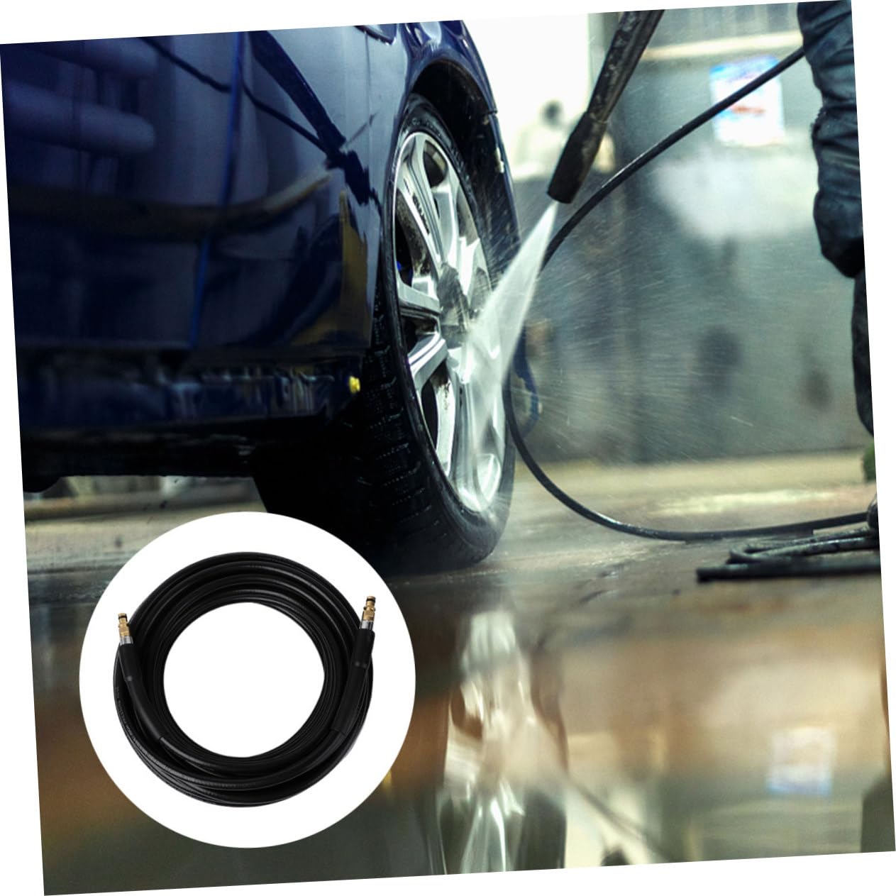 Manguera De Goma Lavadora Hidrolavadora Calentador De Agua De Coche Flexible Resistente