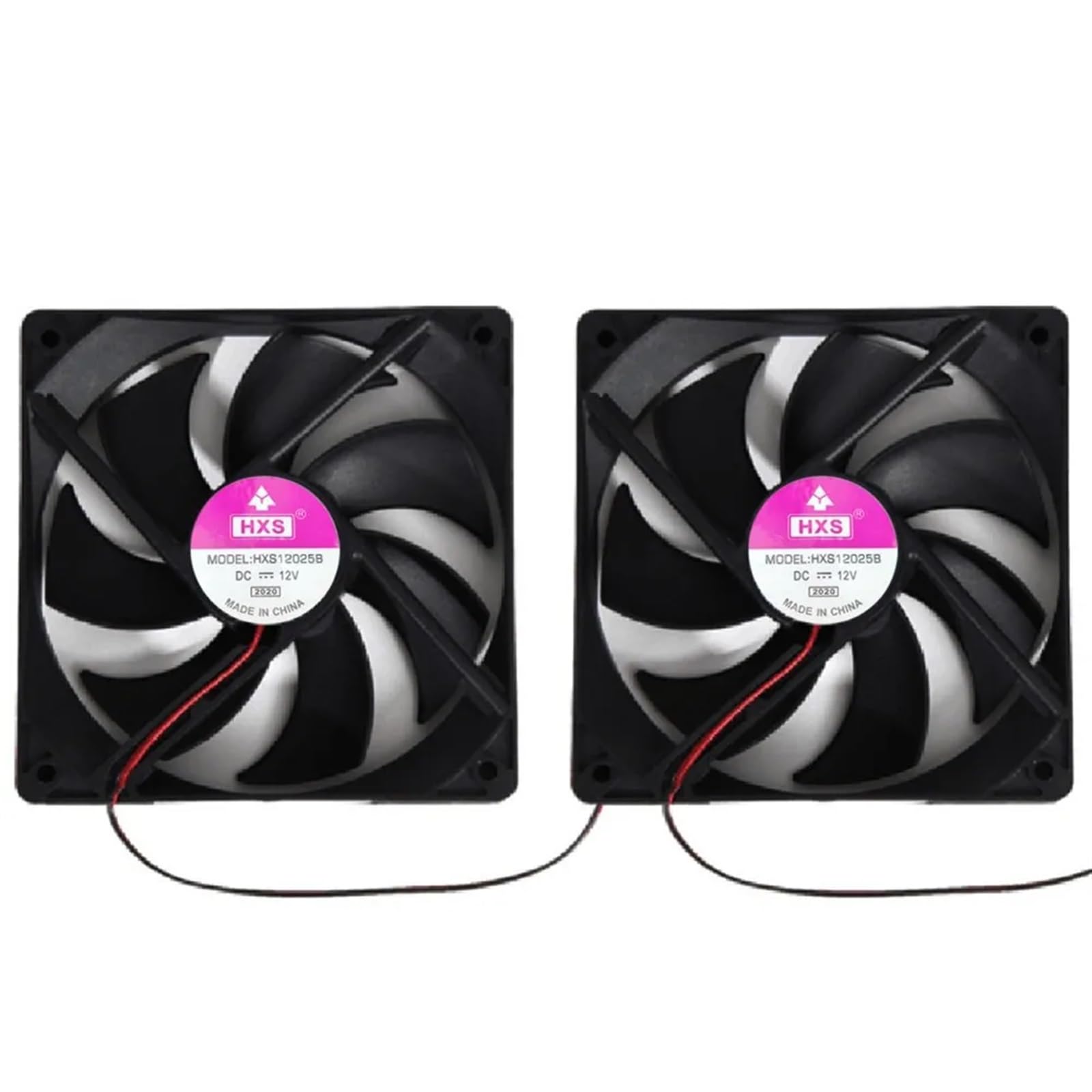 2 pezzi 120mm 120x25mm 12V Ventola di raffreddamento Sostituzione connettore a 4 pin 1800PRM Radiatore di raffreddamento Ventilador PC