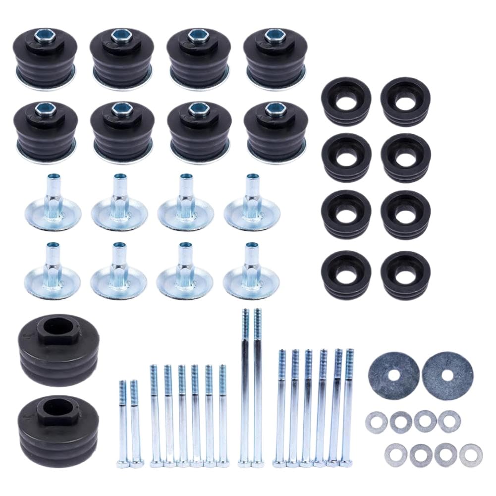 Mount Bushings Set Compatible with F250 F350 Super Duty 1999-2007 2WD 4WD AP03 ODY KF04058BK