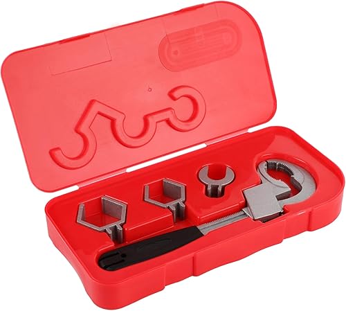 Miniatura 7 de Adjustable Wrench, Universal Adjustable Double-ended Wrench, 80mm Open-end Crescent Wrench, Multifunctional Wrench with Tool Box for Water Pipe