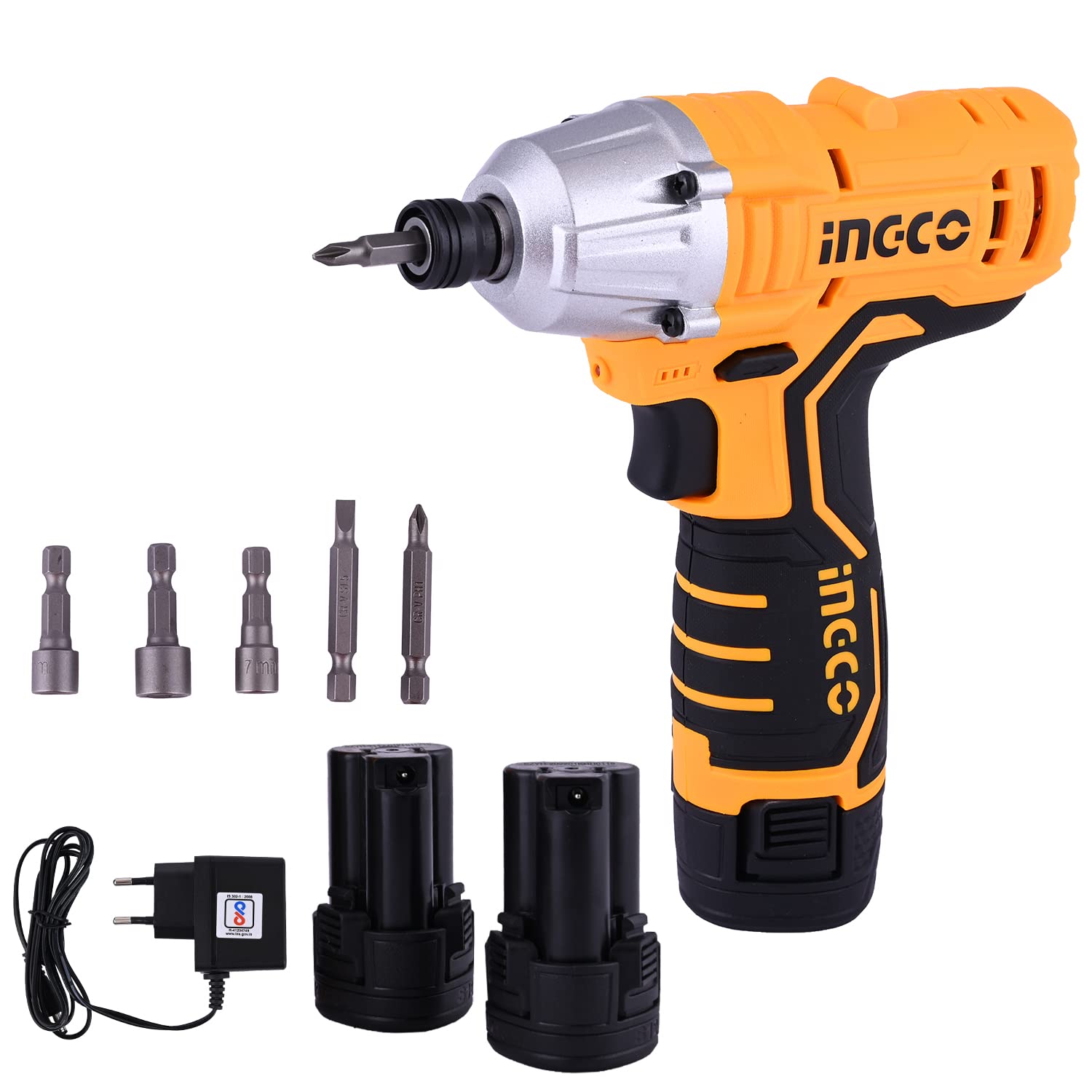 INGCO CIRLI1201 Lithium-ion Impact Driver Cordless High Torque 100 Nm 1/4 Inch Portable 12 V Grip Handle 2000 RPM for Home Improvement & Industrial Use-image-16