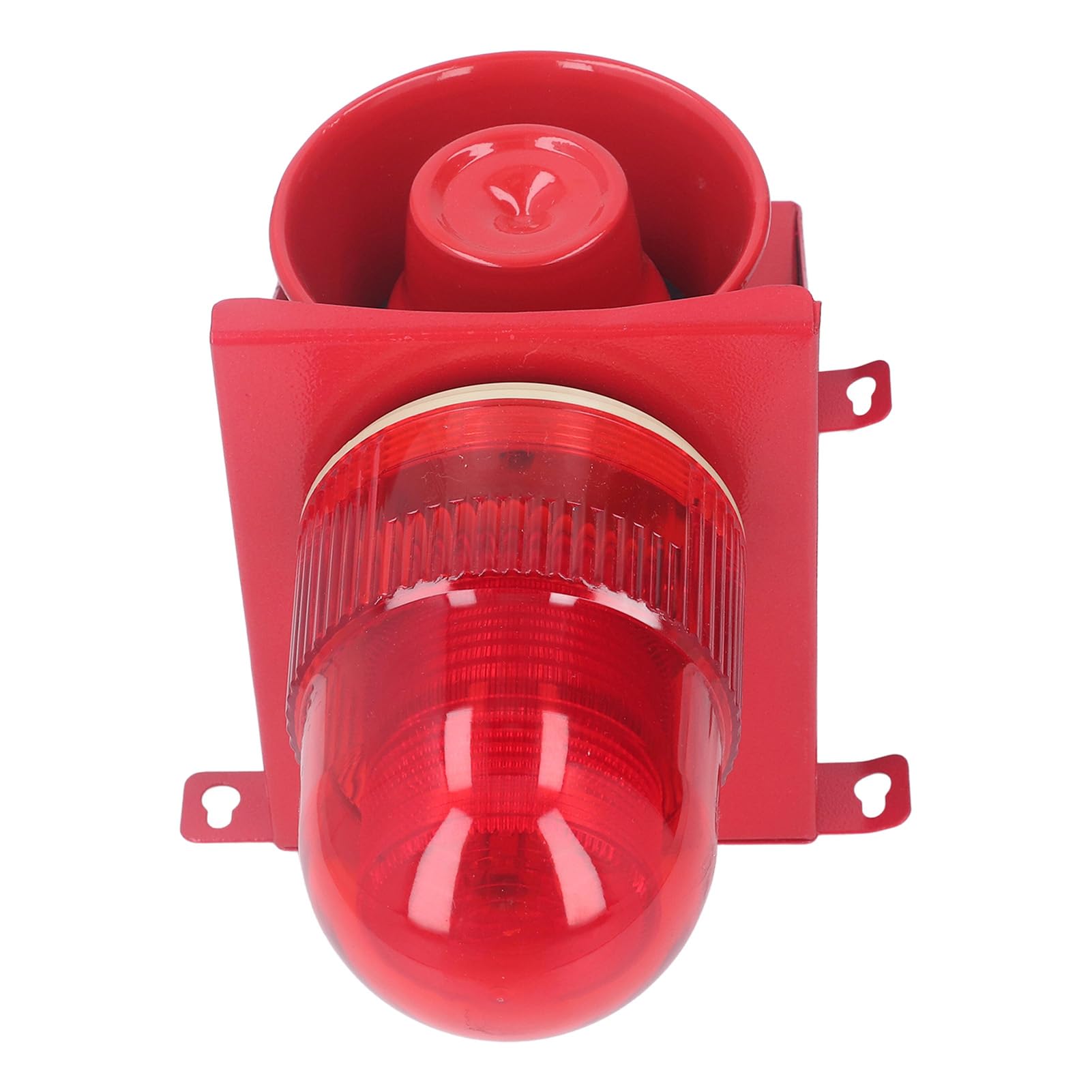 Alarma de Sirena Industrial, Luz LED Impermeable con Sonido Ajustable de 130 DB para Minas, Canteras, Puertos y Sitios de Construcción con Grado de Protección IP65 (EU Plug 220V)