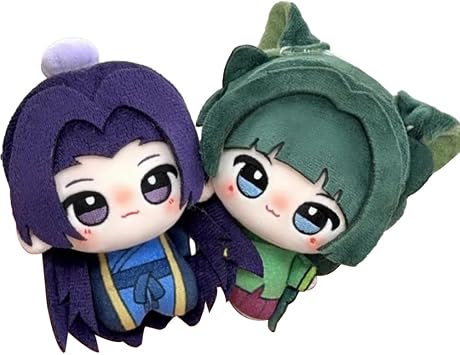 Maomao and Jinshi Plush Figure Anime Soft Stuffed Doll Maomao Plush Schoolbag Wallet Pendant Charm Mini Hug Pillow Decoration Collectible Gifts