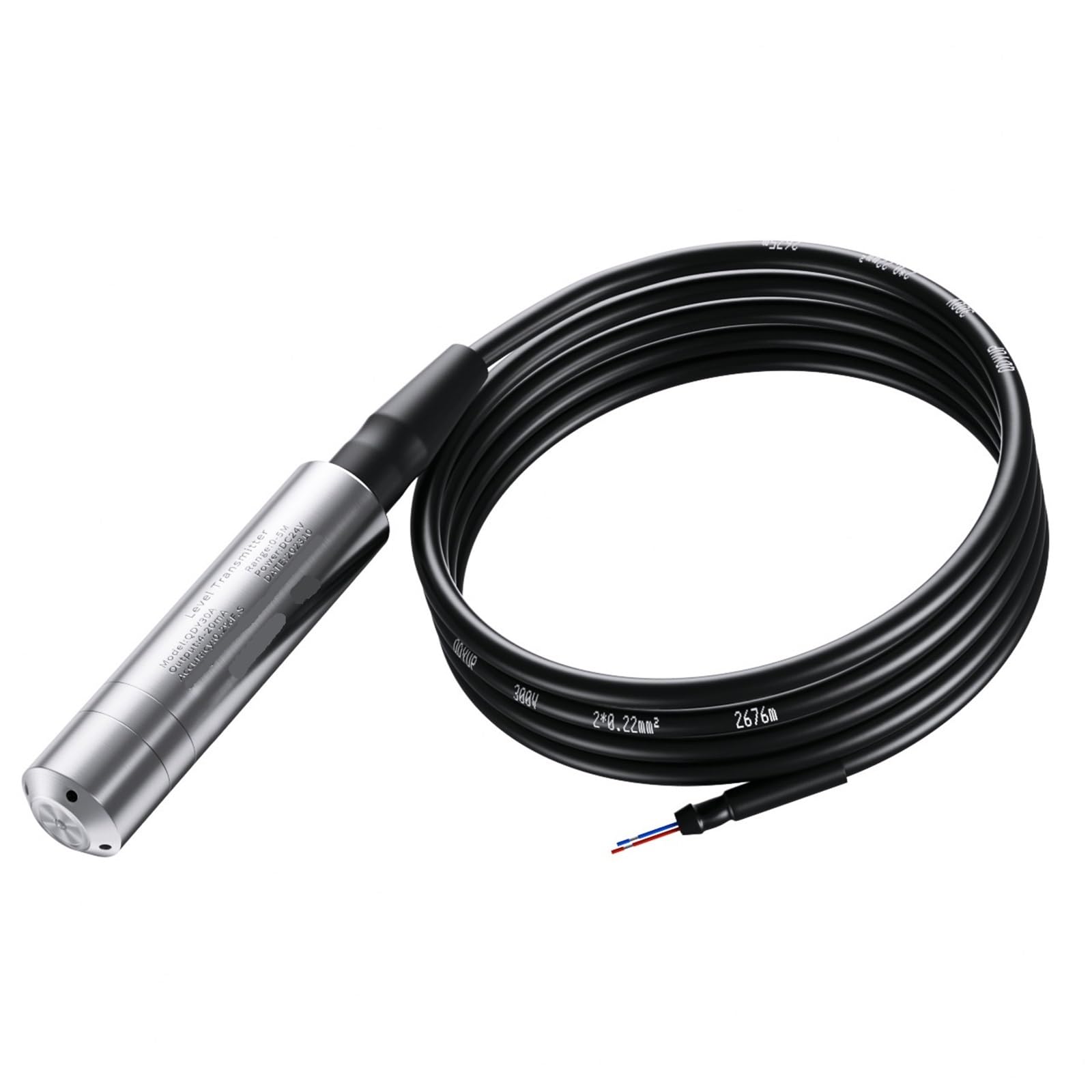 4-20mA Wyjściowy przetwornik poziomu cieczy dla zbiornika, basen rzeczny, 1M, 6M, 8M, 10M, 15M do 0-10V, 0-5V, 0-3,3 V, RS485 czujnik wody (0-3,3 V DC5V, 1m Zakres 1m)