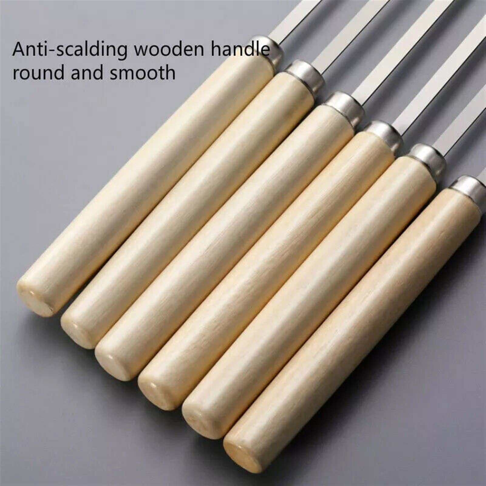 HMTE Spiedini per Barbecue Griglia Riutilizzabile Spiedini in Acciaio Inossidabile Shish Kebab Barbecue Campeggio Forchette Piatte Gadget Accessori da Cucina Strumenti (Color : 5pcs) (5pcs)
