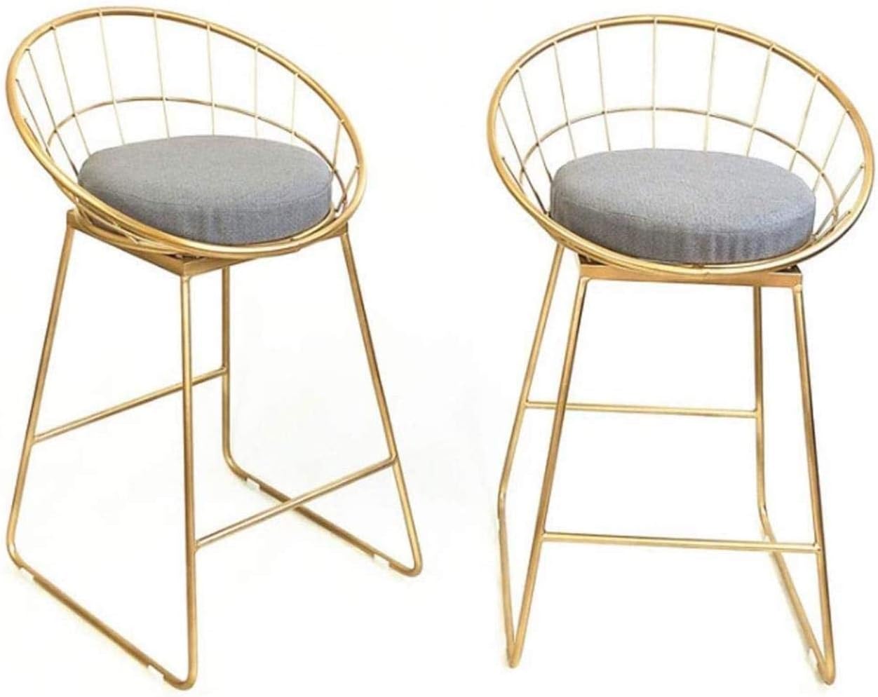 JFDKDH Bar Stools Bar Stools Set of 2 Breakfast Kitchen Bar Home Counter Chair(Gold