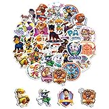 Las pegatinas impermeables del equipo Puppy Wangwang son fáciles de rasgar porque cada parte está cortada con líneas en zigzag, puedes elegir poner estas pegatinas de anime juntas o arrancar fácilmente y suavemente parte de ellas.
