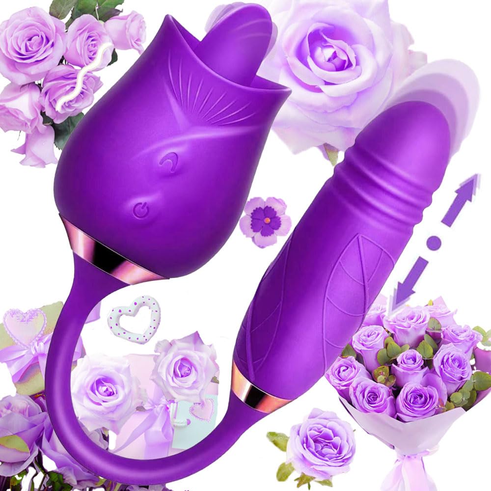 purple rose vibrator 3 in 1 Rose Toy with Flapping Vibrator – Xinghaoya main image 0