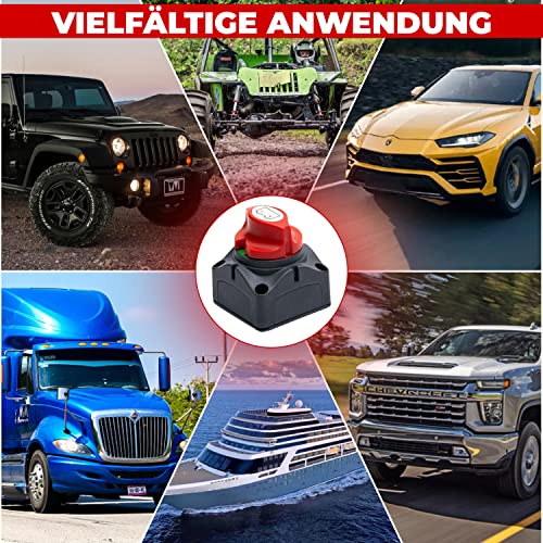 Slidefix Accu-scheidingsschakelaar batterijscheidingsschakelaar 12 V - 48 V. hoofdschakelaar voor auto RV marine boot… - Afbeelding 7