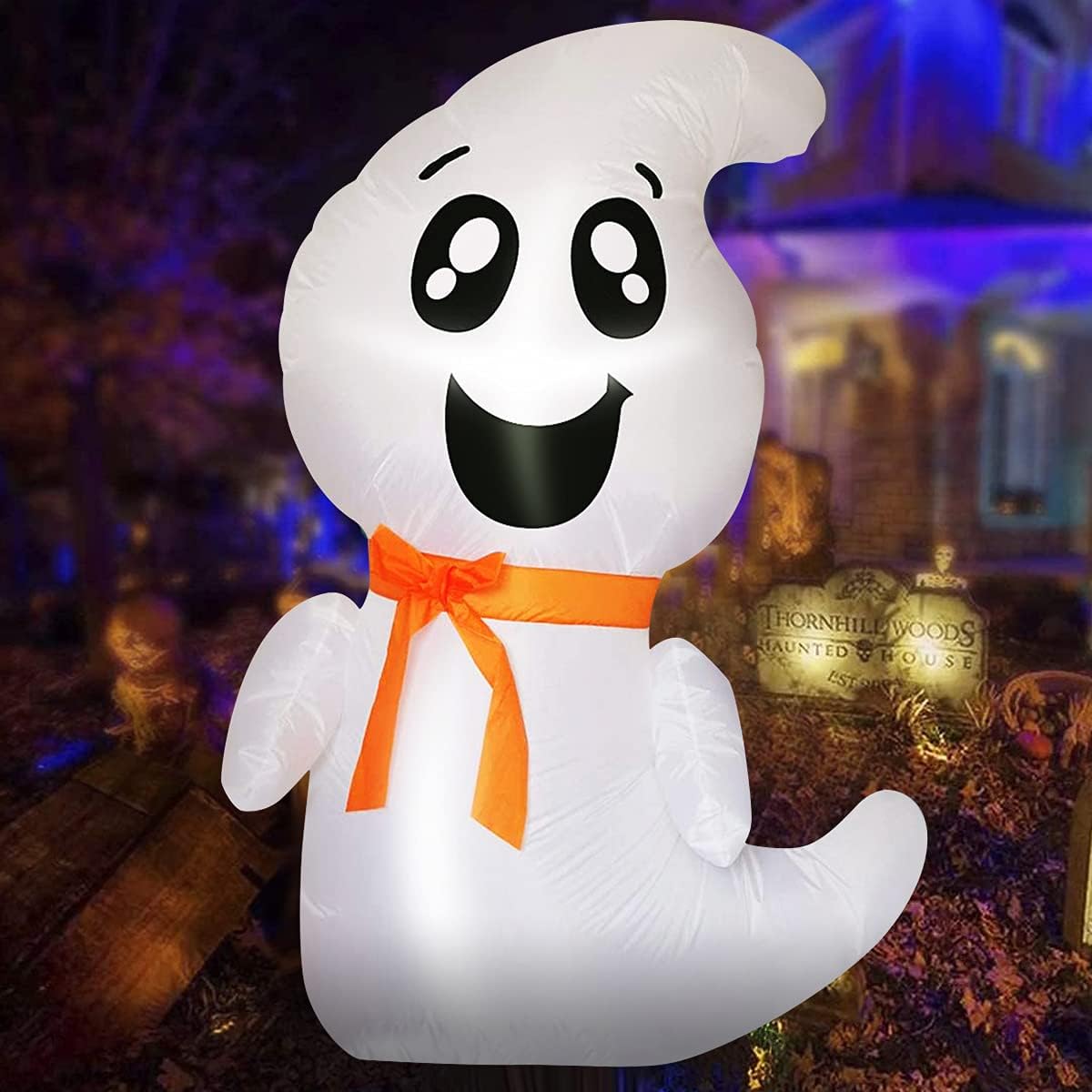 4FT Halloween Inflatables Outdoor Decorations White Ghost