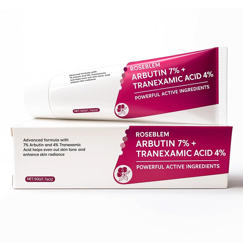 Creme facial Roseblem com Arbutin 7% e Ácido Tranexâmico 4%, 50 g